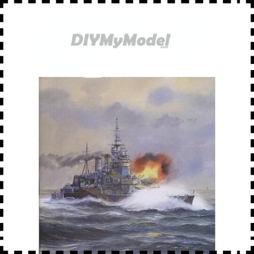 DIYMyModeI British prestige Battlecruiser 1:400 DIY Handcraft Paper Model Kit Handmade Toy Puzzles Gift Movie prop
