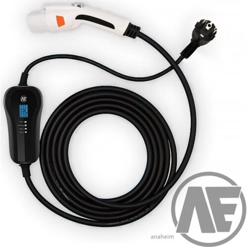 FREE Shipping j1772 EVSE electric car charger ev Level 2 /AC 220-280V 16A Type2 SAE J1772plug charger with EU wall socket input