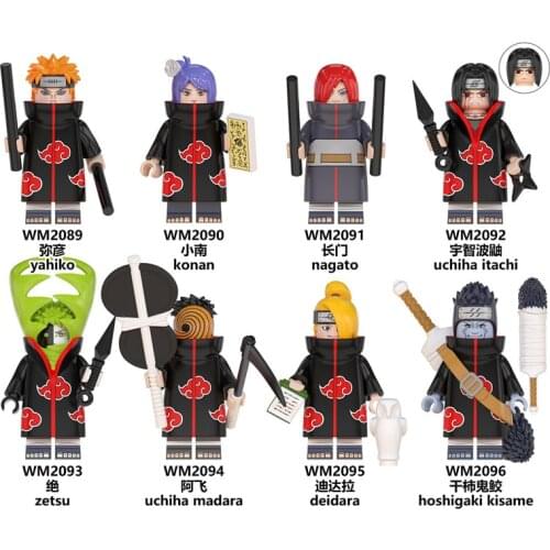 1Pc Can Choose Style Kakashi Sakura Figure Toys Sasuke Itachi Obito Gaara Japan Anime Characters Bulidling Block Kids DIY Toys