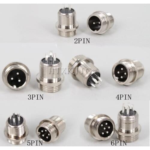 Gx12 GX16 GX20 Aviation Plug jack Connector 2 3 4 5 6 7 8 9 10 12 Pin XLR Male Female PCB Chassis Mount Plug Socket