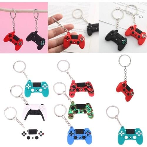 Game Machine Keychain & Keyring Cute Gamepad Boyfriend Joystick Key Chain PS4 Game Console Keychains Bag Car Hanging Key Ring