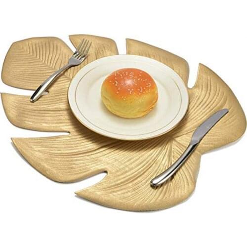 Artificial Monstera Leaf Kitchen Placemat Insulation Mat Bowl Pad Table Decor