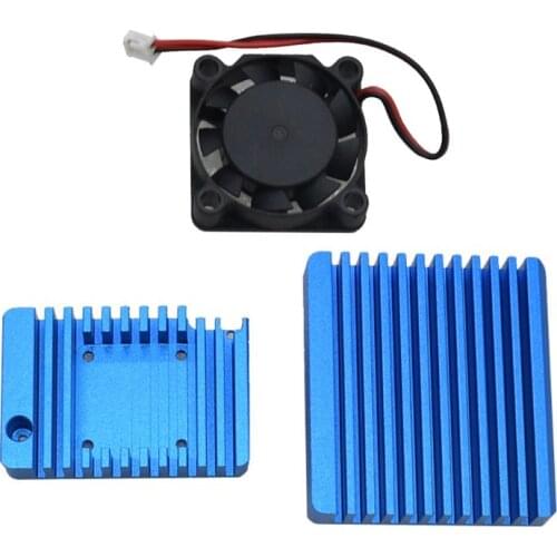 Metal Enclosure Cooling Case Cover with Cooling Fan for NanoPi R2S Mini Router K92C