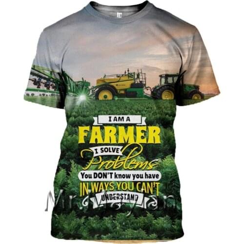 Tractor Farm 3D Full Printing mens T shirt Fashion T-shirt Casual Tee shirt/Streetwear Men clothes 2020 Oversized 5XL Z-8813
