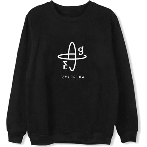 New KPOP EVERGLOW HUSH5 Hoodie Streetwear Women Long Sleeve Loose Hooded Pullovers EVERGLOW Printed Sweatshirts K-pop Clothes