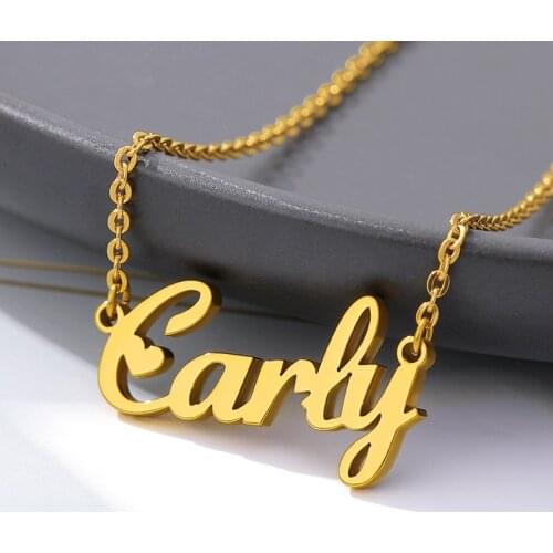 Custom Child Necklace Baby Name Necklaces For Women Kids Gifts Personalized Nameplate Jewelry Stainless Steel Gold Accessories