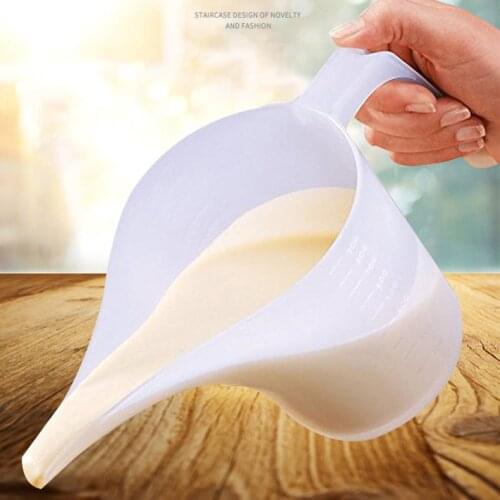 Tip Mouth Plastic Measuring Jug Cup Graduated Surface Cooking Kitchen Bakery Tool Liquid Measure Jug Supplies With Scale Beaker