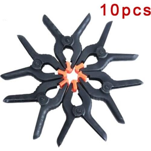 10pcs Spring Clip 6.5*1.1cm Tools Hard Plastic Woodworking Grip 2inch Toggle Clamps Spring Woodworking Clip Tool