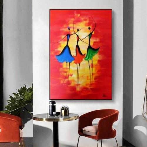 SELFLESSLY ART Canvas Painting Abstract Dancer Girl Posters And Prints Home Decoration Wall Art Pictures For Living Room Canvas