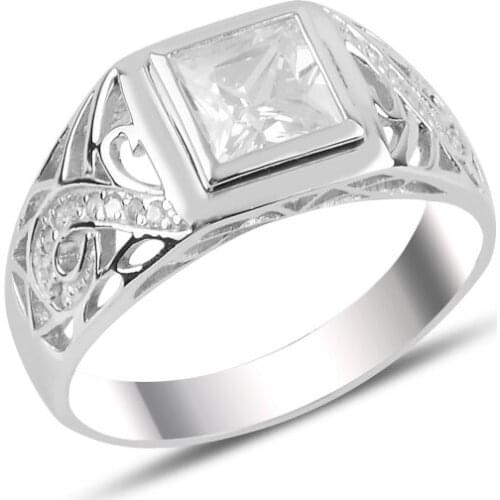 Silverlina Silver Zircon Stone Ring