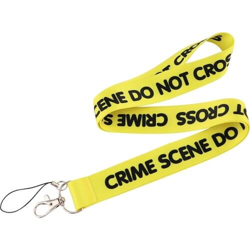 JF1093 Crime Scene Lanyards Cool Neck Strap Mobile Phone Keys ID Card Holder Lanyard For Keys DIY Hanging Rope Lanyards