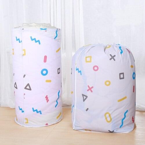 Quilt Drawstring Storage Bag Large PEVA Thickened Dustproof Blanket Clothes Organizer Waterproof Foldable Bedding Sorting Pouch