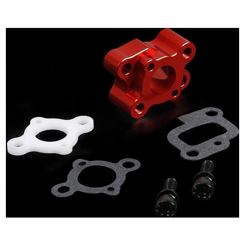 FVITEU CNC Intake Manifold Set FOR 23-30.5CC Gas Engine Zenoah CY for 1/5 HPI Baja 5b 5t 5sc losi 5ive T Rovan King Motor