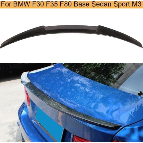 Carbon Fiber Car Rear Spoiler Wing For BMW F30 F35 F80 Base Sedan M Sport M3 2014 - 2019 Car Rear Trunk Boot Lip Wing Spoiler
