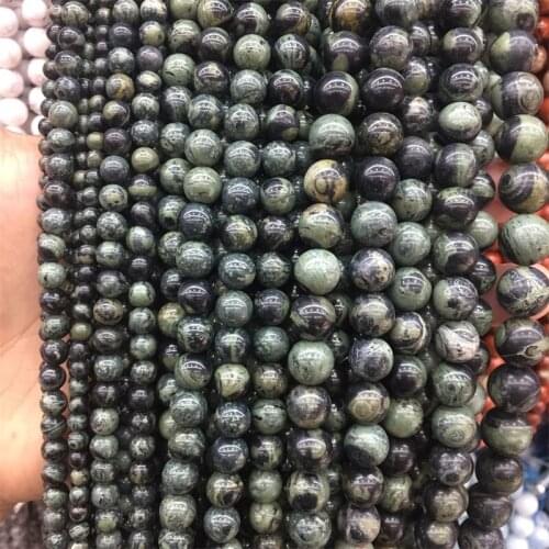 Factory Price Natural Stone New KAMBABA Jasper Gemstone Round Loose Beads 15" Strand 6/8/10MM For Jewelry Bracelet Making DIY