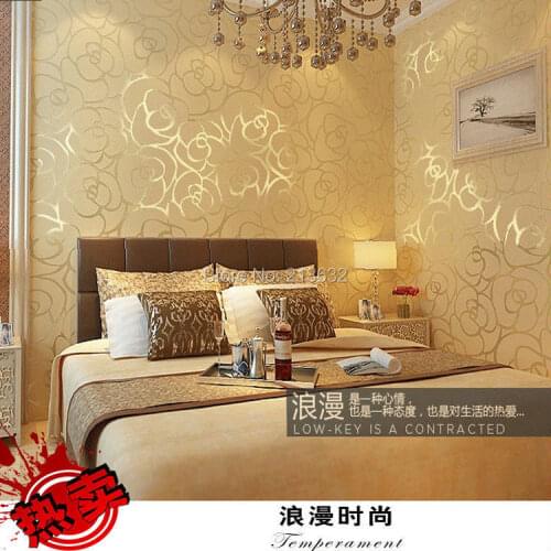 ZXqz 224 Modern pastoral flower embossed 3d non-woven wallpaper roll mural papel de parede wall paper For living room walls