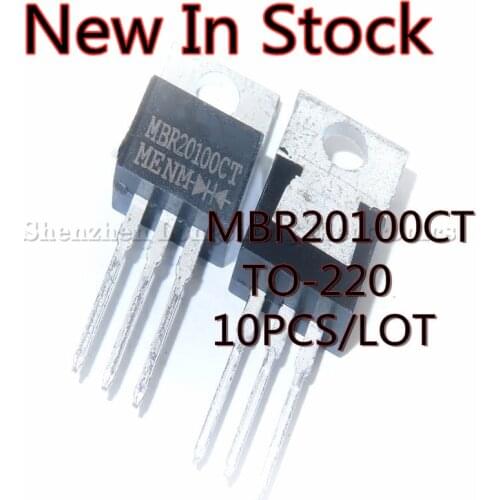 10PCS/LOT New MBR20100CT 20100CT Inline TO220 Schottky 2 10A 100V In Stock