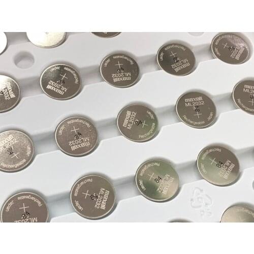 100pcs/lot Maxell ML2032 2032 3V Rechargeable lithium button battery button coin batteries cell (ML2032)