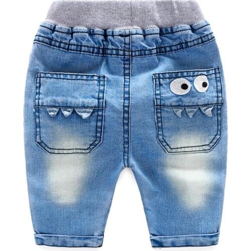 2020 boys girls Five jeans short summer Fashion cotton Embroidered 3D eyes pants baby toddler Childrens clothing kids clothes