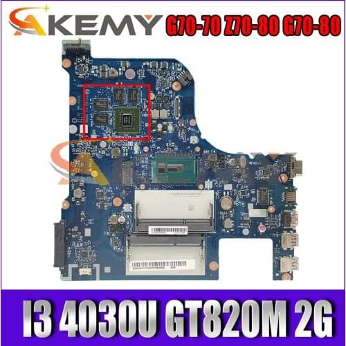 Akemy AILG1 NM-A331 Motherboard For Lenovo G70-70 Z70-80 G70-80 Laptop Motherboard CPU I3 4030U GT820M 2G 100% Test Work