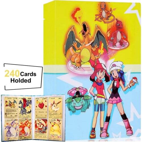 240pcs Livre Pokémon Album Boek Playing Game Cards Pokemon Binder Book Trainer Map Collectible Holder Folder Loaded Kid Toy Gift