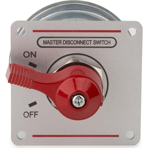 Car Racing Battery Master Disconnect Switch Panel 4 Post Alternator Drag Race Sliver Black Face