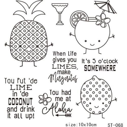 AZSG Lovely Anthropomorphic fruit Mango Clear Stamps/Seal For Scrapbooking/Card Making/Album Decorative Rubber Stamp DIY Crafts