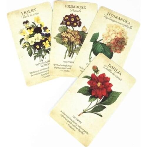 Botanical Inspiration Oracle Cards Full English 45 Cards Deck Tarot Mysterious Divination Family Party Board Game