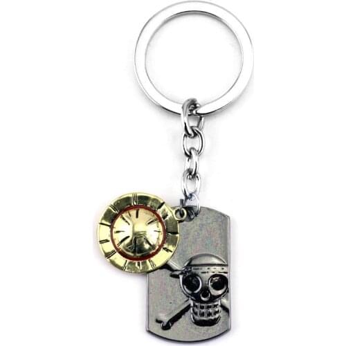 Japan Anime ONE PIECE Keychain Monkey D Luffy Hat Key Chain for Women Men Car Keyring Chaveiro Jewelry