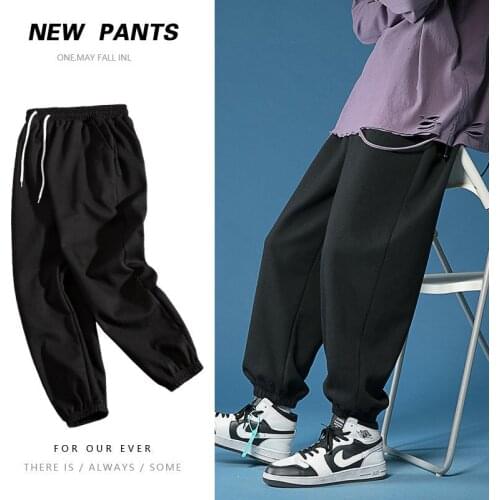 Men Casual Harem Pants Spring Summer Loose Oversize Straight Wide-leg Trousers Tide Sports Pants Thin Streetwear Male Sweatpants