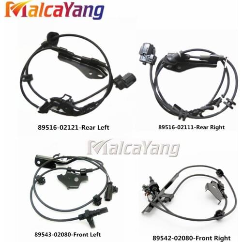 4pcs ABS Wheel Speed Sensor FL/FR,RL/RR for Toyota Corolla 89542-02080 89543-02080 89516-02121 89516-02111 High Quality