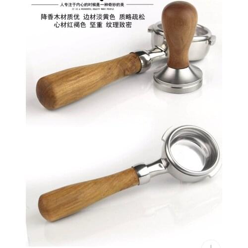 Professional 58MM Stainless Steel Coffee Machine Bottomless Filter Holder Portafilter Branch Wooden Handle Nova Coffee Machine