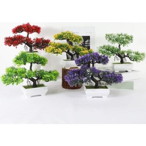 1pc Artificial Ganoderma Tree Potted Plant Bonsai Plastic Simulation Flowerpot Ornaments Hotel Home Office Desk Decoration DRY