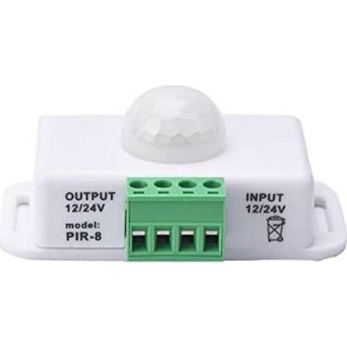 JFBL Hot PIR Infrared Motion Sensor Detector, DC 12V-24V Strip Light Motion Sensor Switch, for Cupboard Cabinet Stairs Kitchen