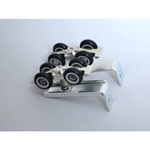 Hardware Slide Doors pulley, Sliding doors hanging rail wheel, small size, 1 sets/ ,for one door/ 30 * 30 hanging rail