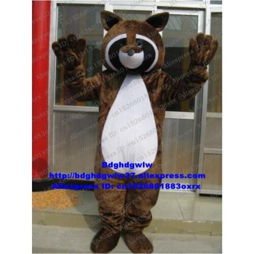 Brown Raccoon Racoon Procyon Lotor Mascot Costume Adult Cartoon Character Outfit Public Welfare Gifts And Souvenirs zx2956