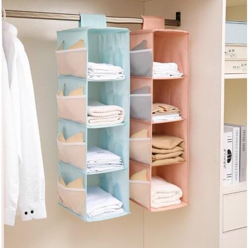 Multi-layer wardrobe closet foldable item storage rack clothes inner hanger closet organizer closet organizer storage shelf