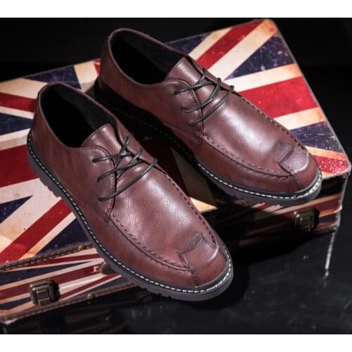 Yomior New Casual Men Shoes Vintage British Formal Dress Leather Shoes High Quality Business Work Loafers Wedding Shoes