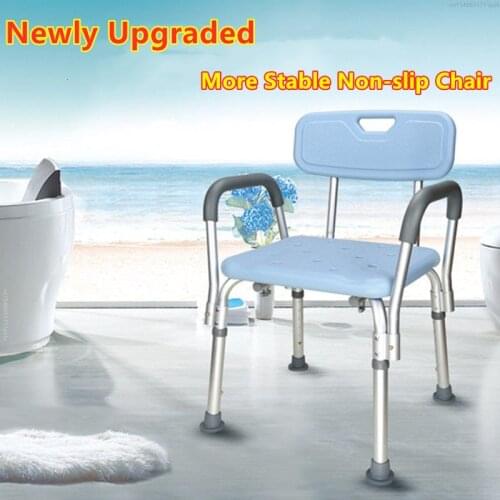 NEW Non-slip Bath Chair 6 Gears Height Adjustable Elderly Children Bath Tub Shower Chair Bench Stool Seat Safe Bathroom Chairs