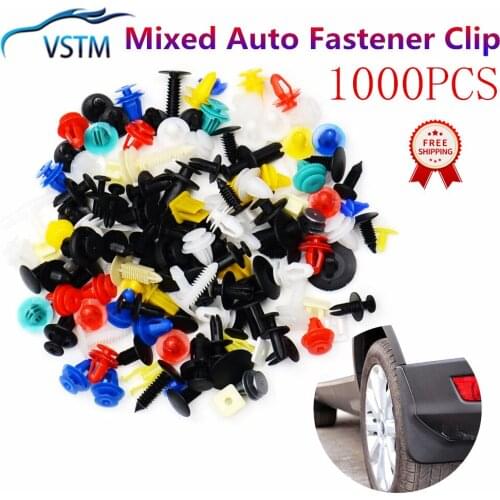 Newest 1000PCS Universal Mixed Auto Fastener Car Bumper Clips Retainer Car Fastener Rivet Door Panel Liner For All Car