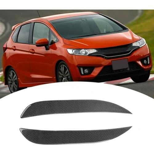 2pcs Left Drive Fog Light Lamp Eyebrow Cover Trim Fit for Honda FIT/JAZZ GK5 3rd GEN 2014 2015