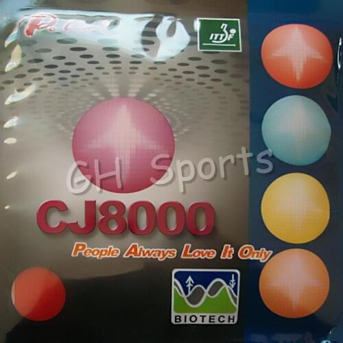 Palio CJ8000 BIOTECH (2-Side Loop Type) Pips-In Table Tennis (PingPong) Rubber With Sponge (36-38 degree)