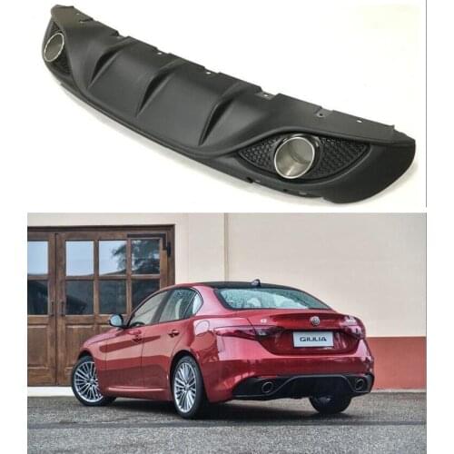 ABS Car Rear Trunk Lip Bumper Diffuser Protector Cover Fits For Alfa Romeo Giulia 2017 2018 2019