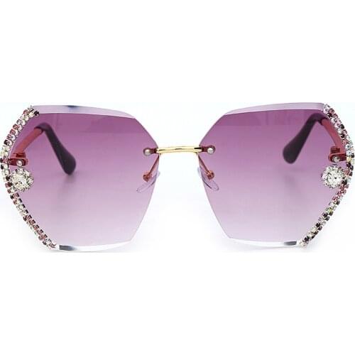 Luxury Brand Designer Sunglasses Women Rhinestone Sun Glasses Big Diamond Bling Eyeglasses Shades For Women UV400 Eyewear