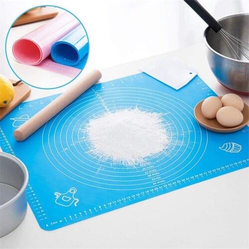 Silicone Baking Mat for Pastry Rolling Dough with Measurements Non Slip Mats Table Sheet Baking Supplies for Bake Pizza Cake