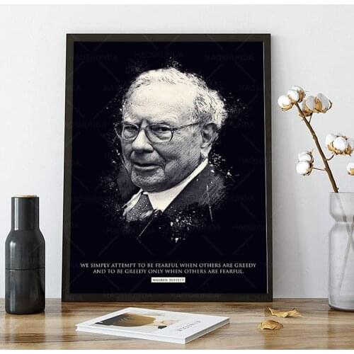 Warren Buffett Inspirational Quotes Pictures Canvas Poster Bedroom Decor Sports Landscape Office Room Decor Gift Unframe