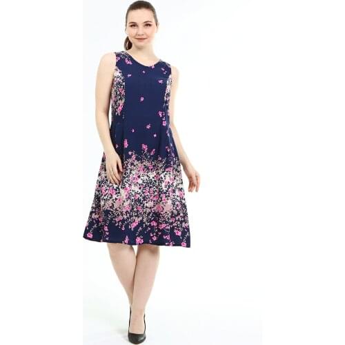 VAVIENS Dress 2021 O neck floral print summer dresses for women fashion sleeveless dress women casual daily Dress 2021