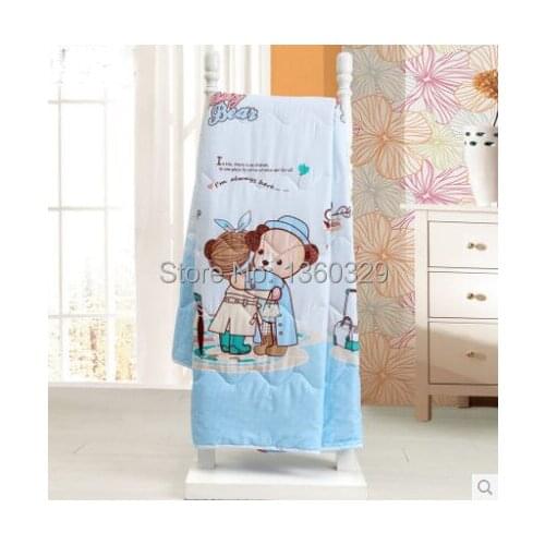 100%Cotton Cartoon Bear Sponge Adult Children Summer Quilt Blanket Set Printed Textile Bedspreads BeddingSet Cover Freeshipping