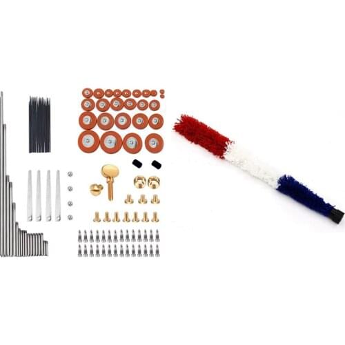 119Pcs Alto Sax Saxophone Repair Screws Springs Kit with 50cm Alto Saxophone Cleaning Cleaner Brush Sax Parts Tool