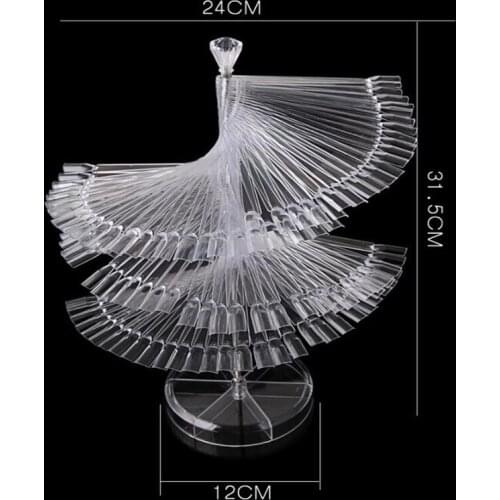 120Pcs/set Clear Full False Nail Tips Fake Nails Design UV Gel Sticker Spiral Shelf Manicure Nail Art Practice Display Tools